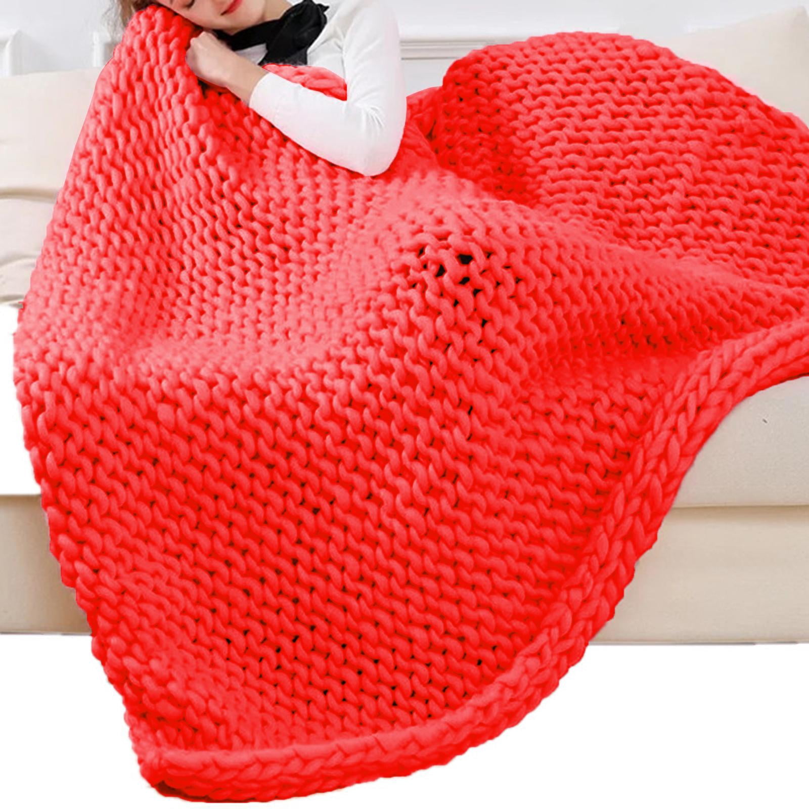 Thick Chunky Yarn Hand Knitting DIY Weight Yarn for Throw Rug Making Weaving red