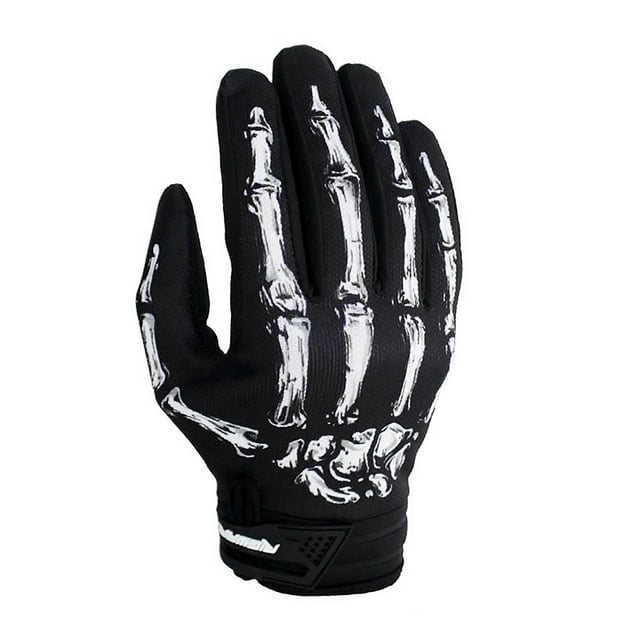 1 par de guantes de Motocross con huesos de esqueleto para motocicleta, resistentes al viento, impermeables, para deportes de montaña