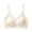 Beige, variant on Women's Everyday Bras Delicate Scallop Lace V Neckline Wireless Seamless Cup Removable Soft Pads Thin Adjustable Straps Comfortable All Day Support Everyday Bras