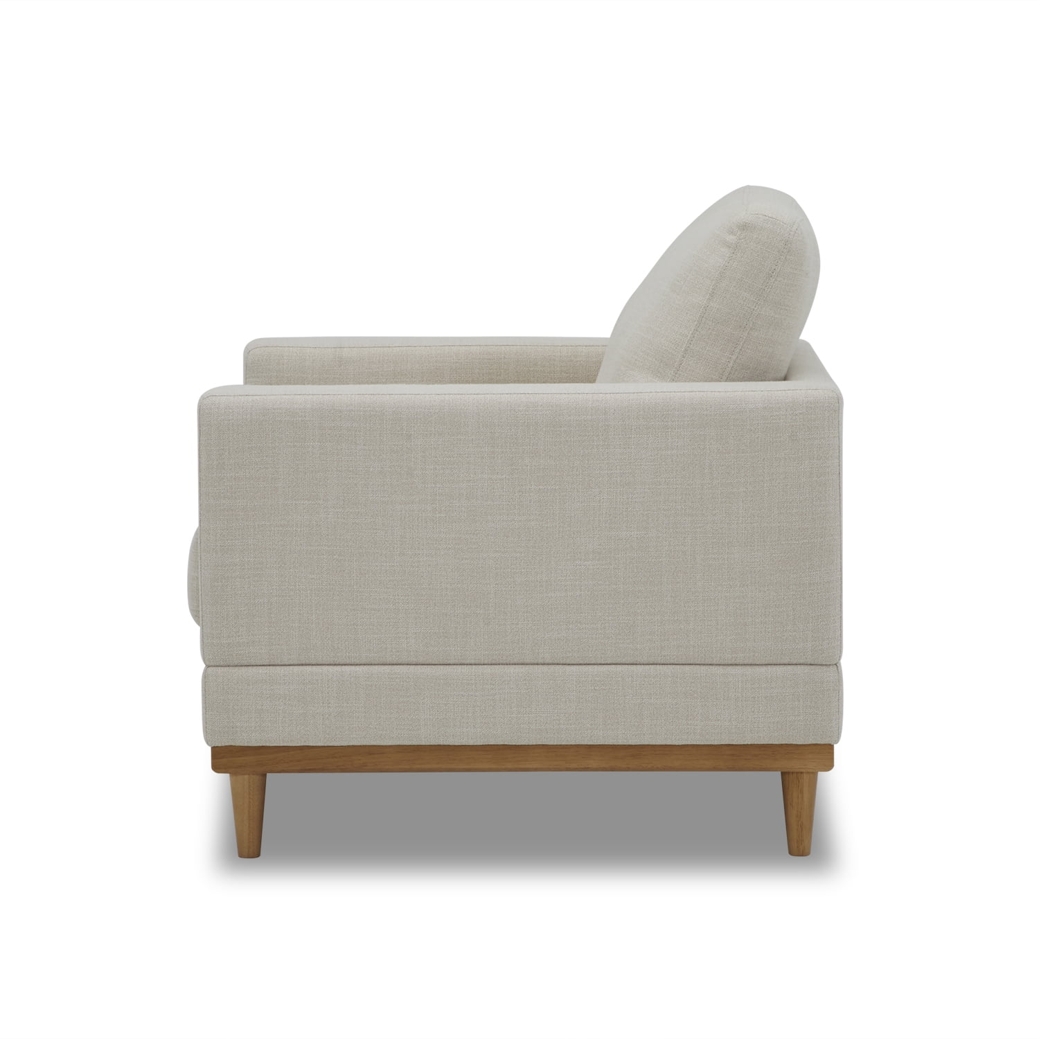 Better Homes & Gardens Springwood Wood Frame Accent Chair, Cream Linen