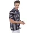 thumbnail image 5 of LA LEELA Mens Hawaiian Shirts Short Sleeve Button Down Shirt Men's Casual Vacation Tropical Beach Summer Party Shirts for Men Funny S Black Floral, 5 of 6