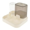 thumbnail image 4 of Alimentador automático para mascotas 2 en 1, contenedor de agua, fácil de limpiar, portátil, multifunción Claro, 4 of 9