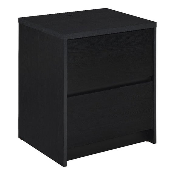 Westpark 2-drawer Nightstand LED Lights and USB Black