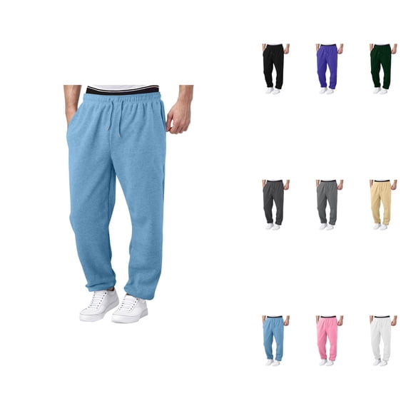 Soft Cotton Kids Boys Jogger Sweatpants 4-Pack – Loose Fit, Elastic Waist with Functional Drawstring, Breathable Everyday Wear for Ages 2-14