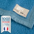 thumbnail image 5 of Aurora Extreme Heavyweight Oversized Washable French Wool King Blanket, Marine Blue, 5 of 7