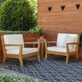 thumbnail image 6 of Linon Barlow Outdoor Solid Teak Arm Chair with UV Resistant Cushions in Natural, 6 of 12
