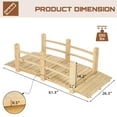 thumbnail image 5 of HOMEDIARY Fir Wood Garden Bridge, Outdoor Arc Footbridge Walkway with Double Safety Railings, Decorative Pond Bridge Landscaping w/550lbs Capacity for Backyard Farm Garden Creek Pond Decor, Natural, 5 of 8