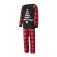 thumbnail image 4 of Christmas Pajamas for Family Long Sleeve Santa Tree Print Tops + Plaid Pants Set Winter Sleepwear, 4 of 10