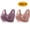 Pink, variant on Crunowin 2Pc Bra For Seniors Front Closure for Women, Soft Casual Bra Plus Size Wire Free Lingerie Purple M