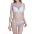 thumbnail image 4 of BILIKEYU Women's Underwire Lace Bras Pu Sh Up Bra And Bikini Pan Ties Sets, Womens Underwear Sets Bra And Underwear, Bra And Panty Set, Bra And Panty Sets, 4 of 5