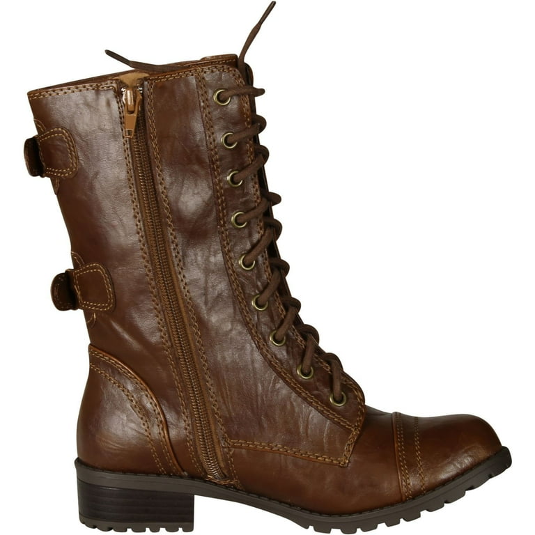 Womens combat hotsell boots walmart