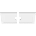 thumbnail image 4 of Ekena Millwork CMP34X17RE2-05000 5 in. ID x 11.75 in. Rectangle Architectural Grade PVC Contemporary Ceiling Medallion - 2 Piece, 4 of 4