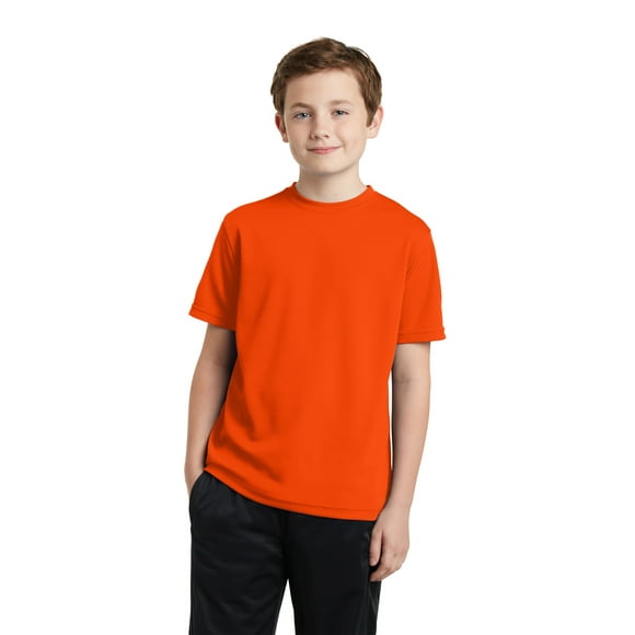 Sport-Tek &#174;  Youth Posicharge &#174;  Racermesh&#174; Tee. Yst340 S Neon Orange