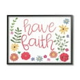 thumbnail image 2 of Stupell Industries Have Faith Calligraphy Whimsical Flower Border, 14 x 11, Design by Stephanie Dicks, 2 of 5