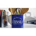 thumbnail image 3 of Walford Home Farmhouse Kitchen Utensil Holder Crock, Cobalt Blue Steel and Premium Padded Base, 3 of 4