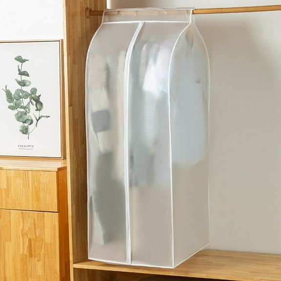 TAILTOSS 1Set Rectangular PEVA Clothes Dustproof Cover for Home Wardrobe with Traditional Zipper Structure