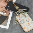thumbnail image 3 of ORUYROP 2 Pack Glittery Retractable Keychain, Cute Metal Badge Reels Retractable,Retractable ID Name Badge Holder Reels with Carabiner Clip and Key Ring,Durable Retractable Rope (Bling Green), 3 of 7