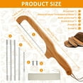 thumbnail image 3 of AEVXKHI 2 Sets Bread Knife with 2 Extra Stainless Steel Serrated Blades, Ergonomic Wood Handle Bread Bow Knife, Bread Saw Slicer for Homemade Bread Bagels Baguettes and More, 3 of 10