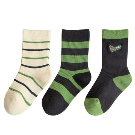 

kpoplk Christmas Socks For Adults Girls And Boys Socks Autumn And Winter Fashionable Cute Cartoon Dark Green Bear Comfortable(C)
