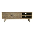 thumbnail image 4 of Furniture of America Kanan Art Deco Solid Wood 2-Door TV Stand in Brown, 4 of 4