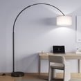 thumbnail image 4 of 82" Tall Floor Lamps for Living Room, Remote Control Large Arc Floor Lamp with Length Adjustable, Modern Curved Floor lamp , Corner Lamp for Dining Room, Office, Black, 4 of 12