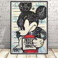 thumbnail image 1 of Disney Cartoon Characters Canvas Poster Graffiti Mickey Mouse Donald Duck Home Room Decor Wall Art Painting Mural Print Pictures40X50cm Unframed Gao Jinjia LED, 1 of 2