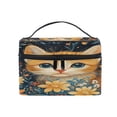 thumbnail image 2 of DIXRUYEE Train Case Cosmetics Organizer Fashion Floral Gaze Printed Size: 9x6.2x6.5 in, 2 of 5