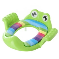 Harlier Baby Potty Training Seat for Boys and Girls With Handles, Fits Round & Oval Toilets, Non-Slip with Splash Guard, Includes Free Storage Hook (Green)