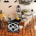 thumbnail image 4 of Chemin de Table Rétro en Lin Noir pour Décoration de Table d'Halloween, 4 of 5