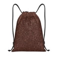 thumbnail image 1 of Fotbe Dark Brown Glitter Bolsa Mochila con Cordón Estampada, Bolsa de Gimnasio Deportiva, Bolsa Cinch, Bolsa con Cordón para Hombres y Mujeres-Medium, 1 of 6