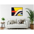 thumbnail image 3 of Kate and Laurel Retro Bright Abstract True Color 1 Framed Canvas Wall Art  by Grant Mahr 42 x 32 Sylvie Black, Modern Contemporary, Abstract Art for Wall Decor, Living Room Bedroom, 3 of 8