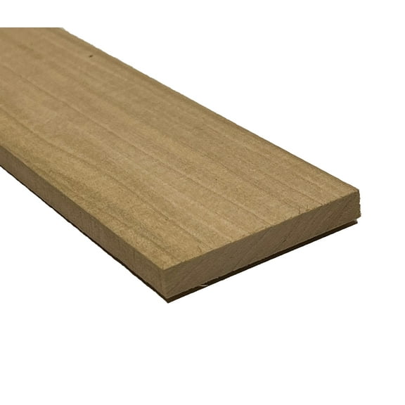 Yellow Poplar Thin Stock Lumber Boards - 1" x 2" x 12" (1 Piece) | Thin Dimensional Lumber | Lumber Boards