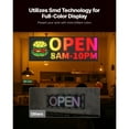 thumbnail image 2 of KFFKFF Programmable LED Sign, P10 Full Color Flexible Digital Scrolling Panel, Customizable Text and Pattern Display Board, Bluetooth App-Controlled Message Sign for Store Advertising, 40x14 in, 2 of 9