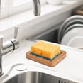 thumbnail image 5 of BABONIE Soap Dish with Drain, Bamboo Soap Dish for Shower & Sink, Brown, 2 Pack, 5 of 5