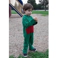 thumbnail image 2 of Strip-Proof Toddler Romper with a Back Zipper in Green/Red, 2 of 7