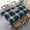 Black1, variant on Rectangle Tablecloth, Black Clan Tartan Stain Resistant, Wrinkle Free, Washable Polyester Cover for Dining, Parties, and Camping