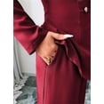 thumbnail image 6 of Women'S Long Sleeve Blazer and Straight Leg Pants Two Piece Set Elegant Office Formal Suit Outfit Red XXL, 6 of 9