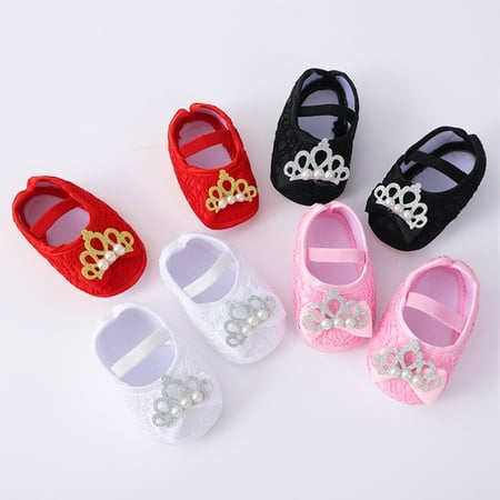

Sweet Princess Shoes Flowers Decoration Baby Learning Walking Shoes