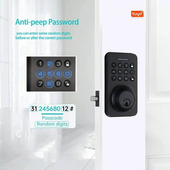 WAFU Fingerprint lock,Unlocked Bt App 4 Unlocked Bt Door Lock 2 Key/ Smart Lock Easy Installation Keypad Smart Deadbolt With 2 Key/ Buzhi Unlock Auto Lock Key/ Smart App/manual