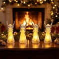 thumbnail image 3 of KGJQ Guardian Angel Night Light, Small Prayer Reading Playing Music Angel Figurine with LED Light for Desk, Table, Shelf Decor, 3 of 7