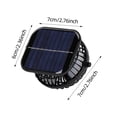 thumbnail image 3 of Solar Powered Portable USB Fan Outdoor, 3 Speed Rechargeable Mini Fan with 400mAh Battery, Portable Desk Fan for Camping Patio Desk Travel,Only Fan(Round), 3 of 6
