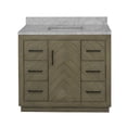 thumbnail image 3 of Peyton 42" Bathroom Vanity with Gray Oak Cabinet and Carrara Marble Top, 3 of 6