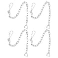 thumbnail image 4 of KAKOWELY flapper de Toilette 4 Pcs Kit de Remplacement flapper de Toilette en Acier Inoxydable Chaînes de Remplacement flapper de Toilette Chaînes de Poignée de Toilette Chaînes de Levage en Acier Inoxydable, 4 of 5