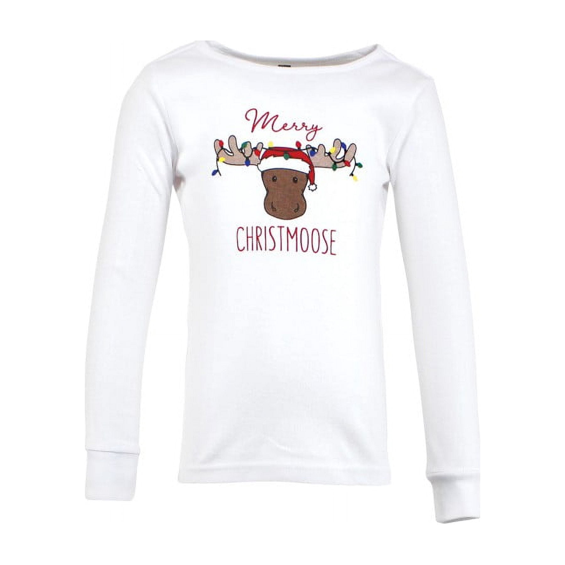 Hudson Baby Infant and Toddler Cotton Pajama Set, Christmoose, 3 Toddler