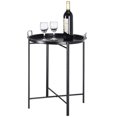 thumbnail image 1 of Costway Metal Tray Table Round End Table Sofa SideTable Living Room Bedroom, 1 of 10