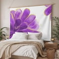thumbnail image 3 of Purple Gold Tapestry for Bedroom Wall Hanging Tapestry, Abstract Flower Ombre Aesthetics Paint Ceiling Backdrop Tapestries Poster Blanket Wall Decor for Teens Room Living Room Dorm 55" x 73", 3 of 8