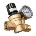 thumbnail image 1 of Water Pressure Regulator Valve, Brass 3/4in NH Thread Water Pressure Regulator Widely Compatible with Gauge for Trailer, 1 of 7