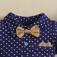 thumbnail image 5 of Qabnzmfo Baby Boys Formal 3 Piece Outfit Bow Tie Bodysuit Suspender Shorts Hat Gentleman Birthday Party Clothes for Infant 3Months-2Years, 5 of 5