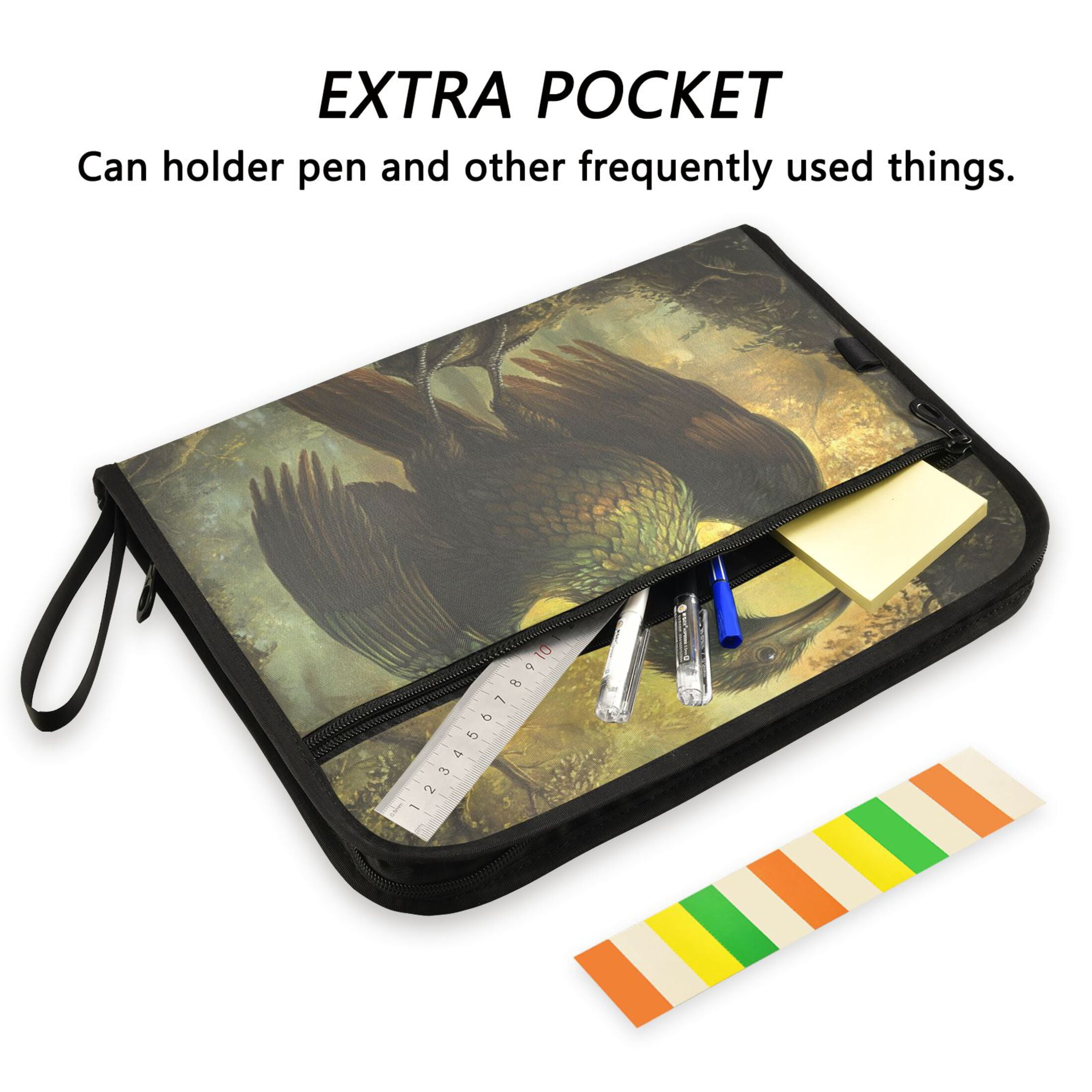WOBOGO Ancient Giant Eagle Expanding File Folder Letter Size Accordion Filing Organizer 13 Pocket Separate Organ Pocket