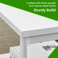 thumbnail image 7 of LEDREM Industrial 2-Pack Accent End Tables, Sturdy Steel Frame & Particleboard, Easy assembly, Adjustable Feet Slim Side Table, Brown, White, 7 of 7